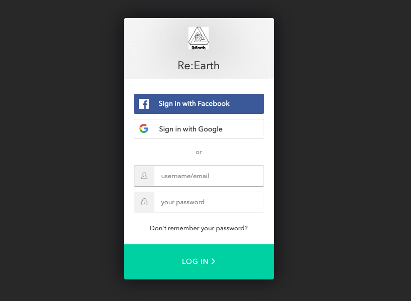 login form